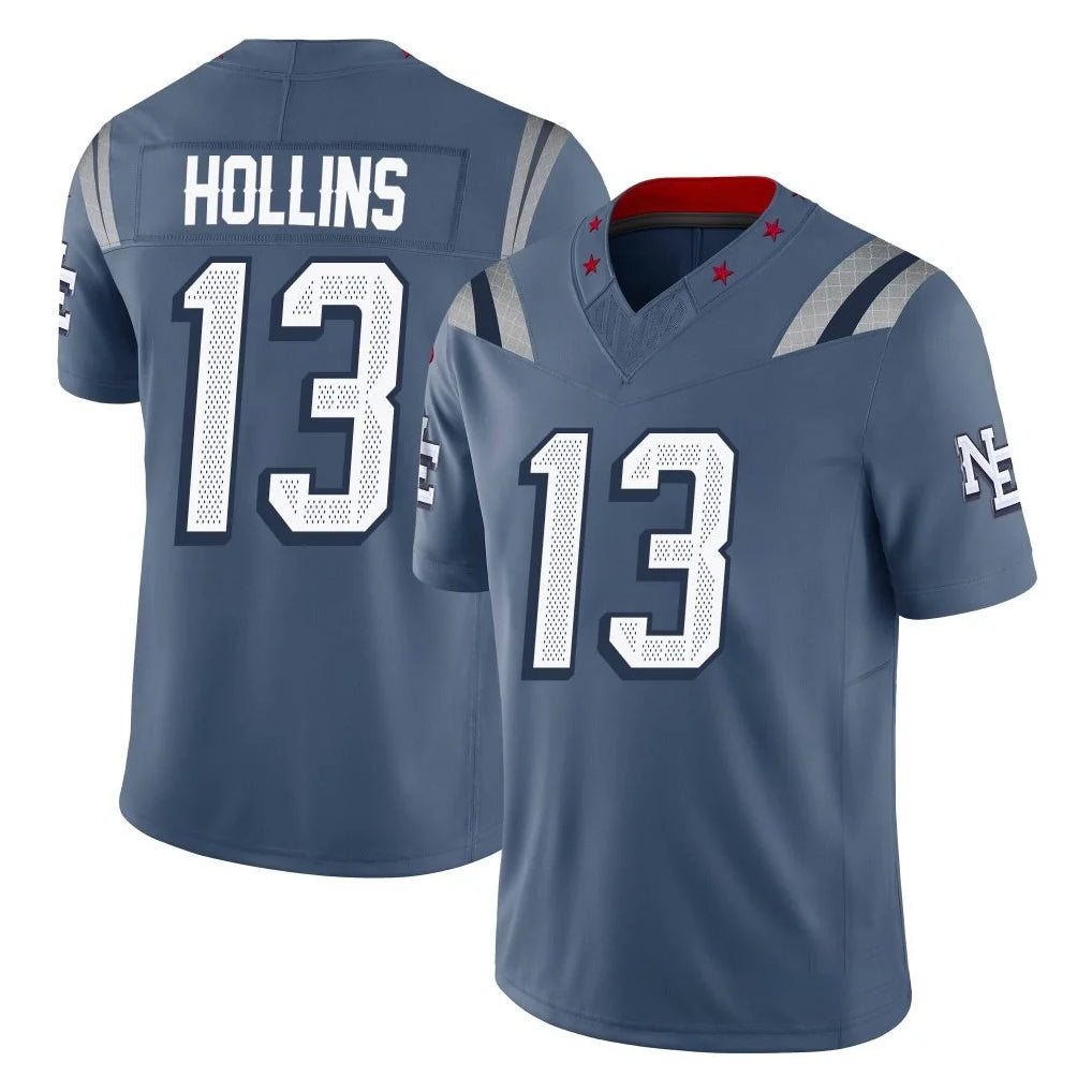 Tocy NE.Patriots #13 Mack Hollins Player Blue Limited Rivalries Collection Home Game Stitched Jerseys
