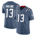Tocy NE.Patriots #13 Mack Hollins Player Blue Limited Rivalries Collection Home Game Stitched Jerseys