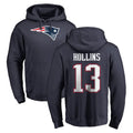 Tocy NE.Patriots #13 Mack Hollins Player Navy LOGO Pullover Hoodies Home Game Stitched Jerseys