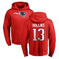 Tocy NE.Patriots #13 Mack Hollins Player Red LOGO Pullover Hoodies Home Game Stitched Jerseys