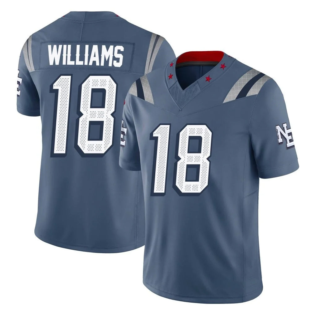 Tocy NE.Patriots #18 Kyle Williams Player Blue Limited Rivalries Collection Home Game Stitched Jerseys