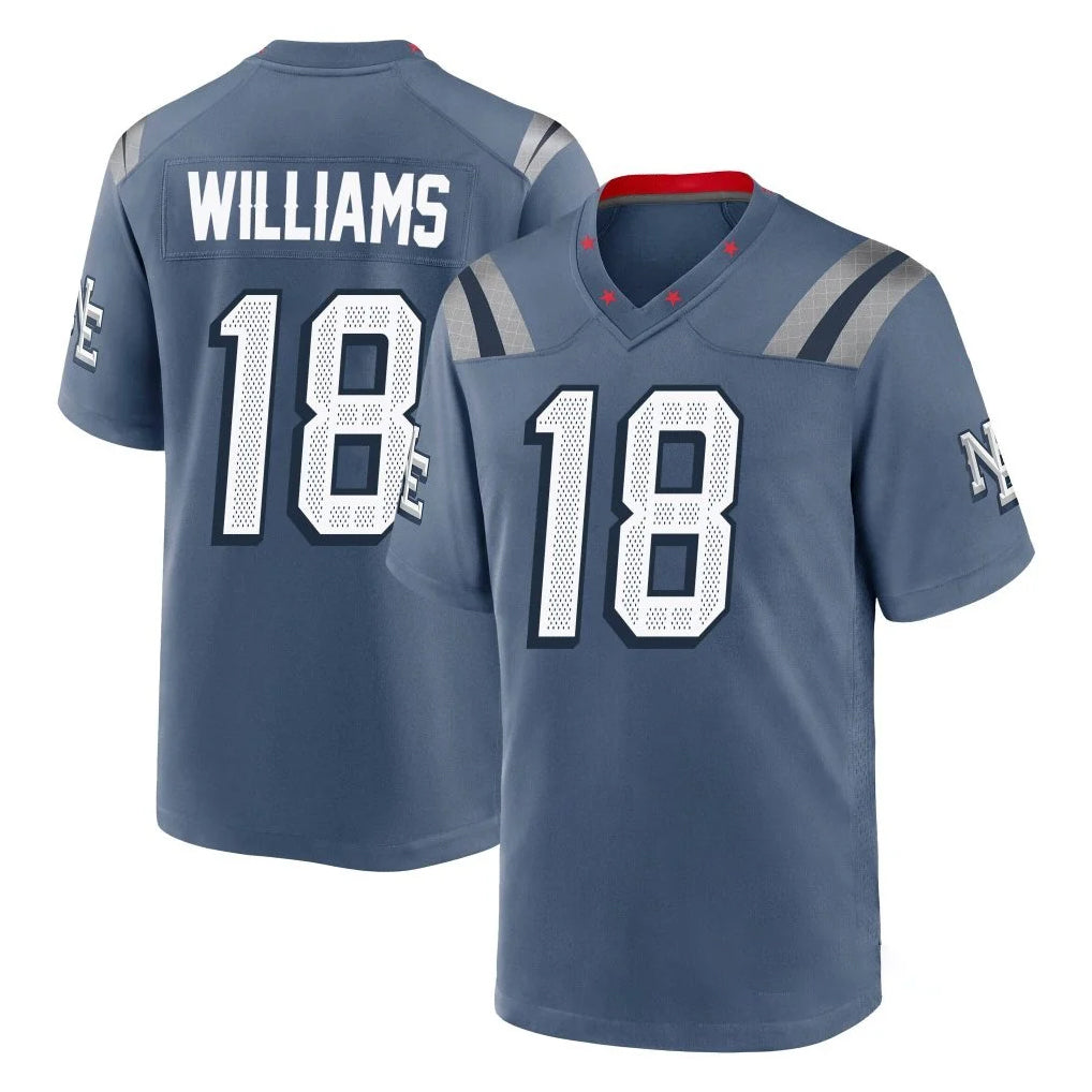 Tocy NE.Patriots #18 Kyle Williams Player Blue Rivalries Collection Home Game Stitched Jerseys