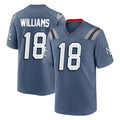 Tocy NE.Patriots #18 Kyle Williams Player Blue Rivalries Collection Home Game Stitched Jerseys