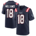 Tocy NE.Patriots #18 Kyle Williams Player Navy Home Game Stitched Jerseys