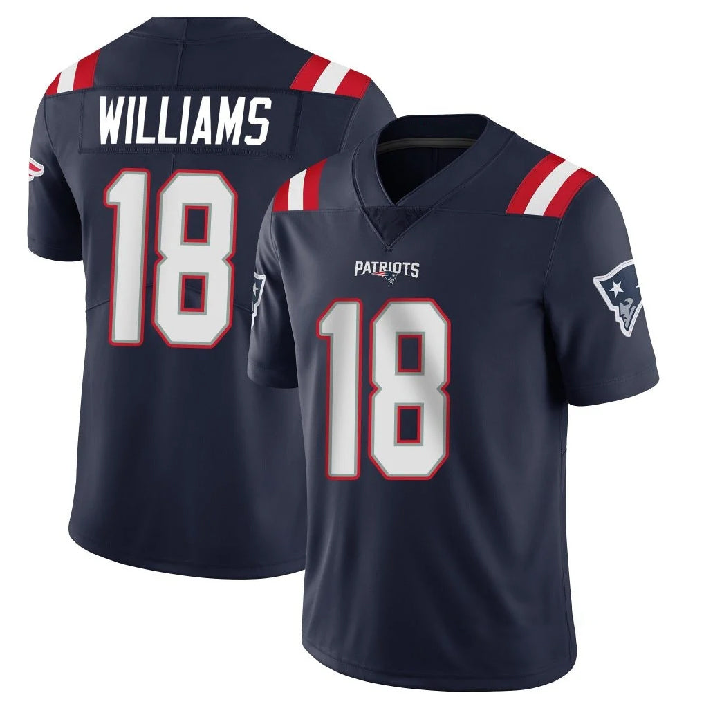 Tocy NE.Patriots #18 Kyle Williams Player Navy Vapor Untouchable Home Game Stitched Jerseys