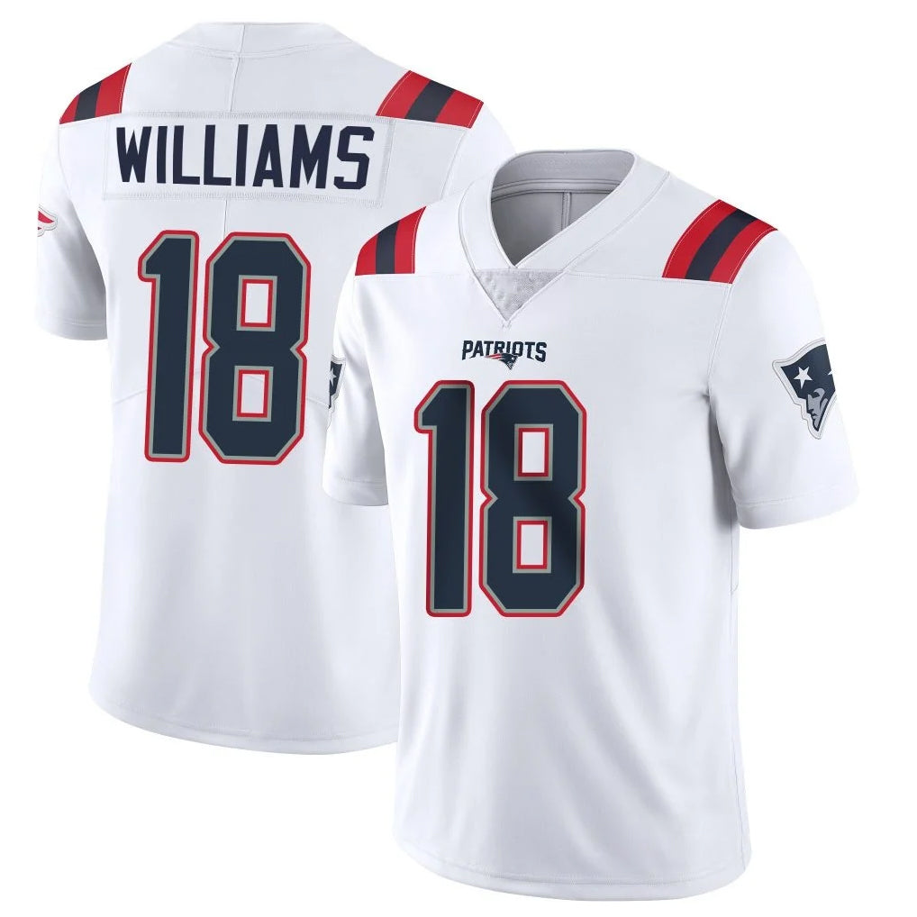 Tocy NE.Patriots #18 Kyle Williams Player White Vapor Untouchable Home Game Stitched Jerseys