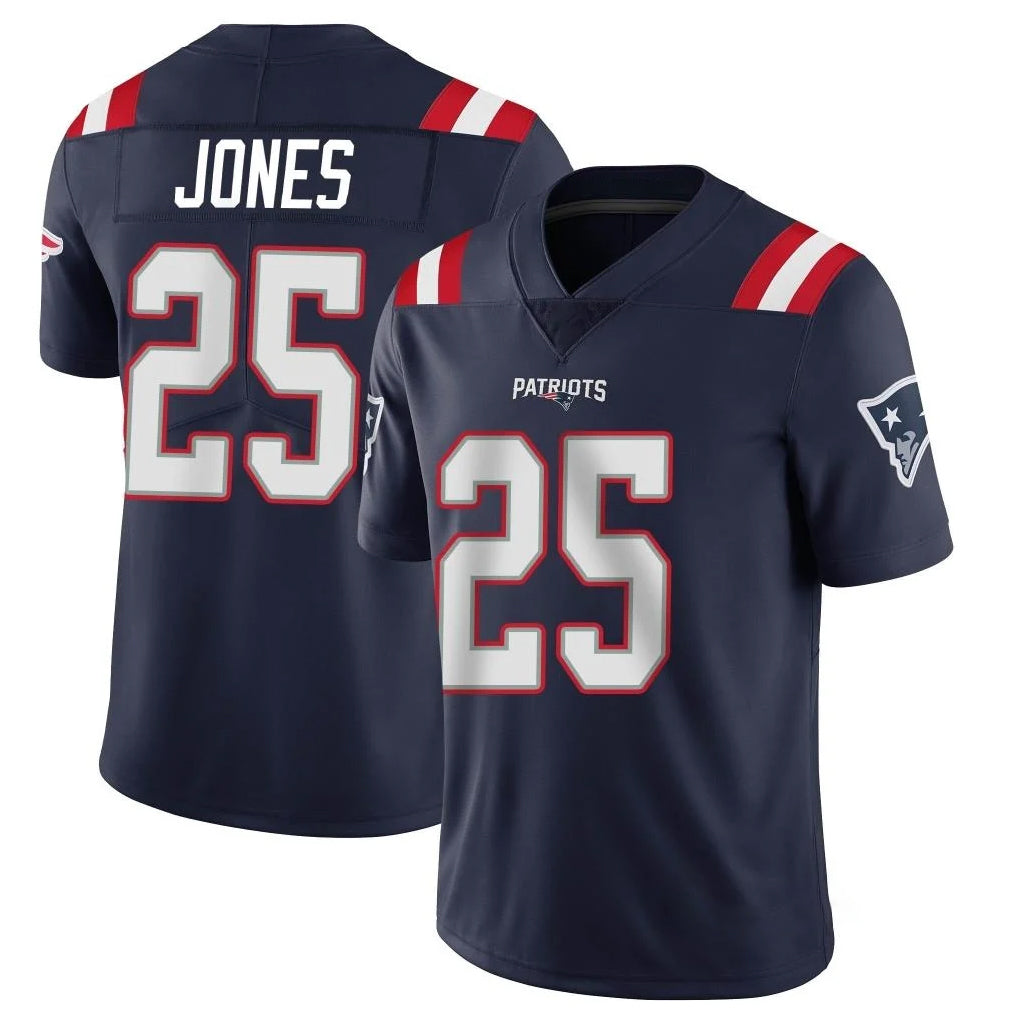 Tocy NE.Patriots #25 Marcus Jones Player Navy Vapor Untouchable Home Game Stitched Jerseys