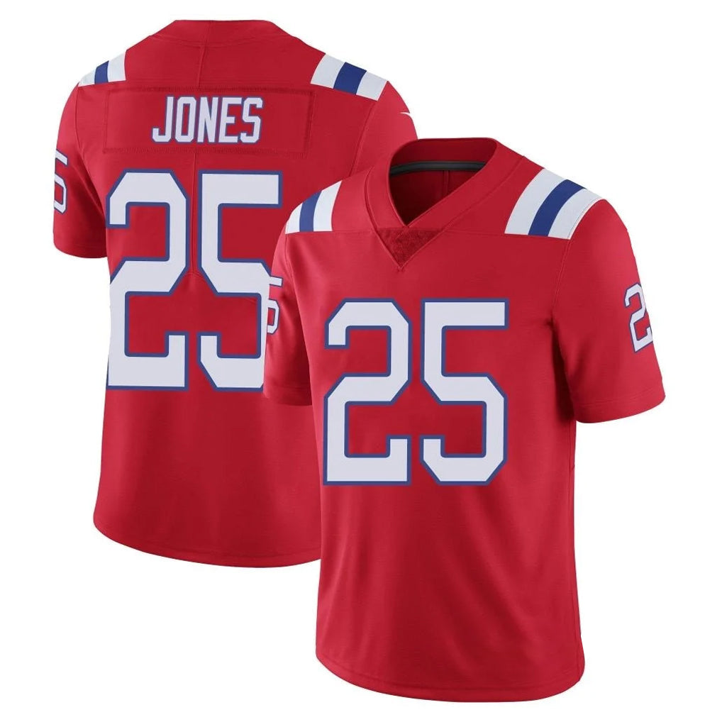 Tocy NE.Patriots #25 Marcus Jones Player Red Vapor Untouchable Home Game Stitched Jerseys