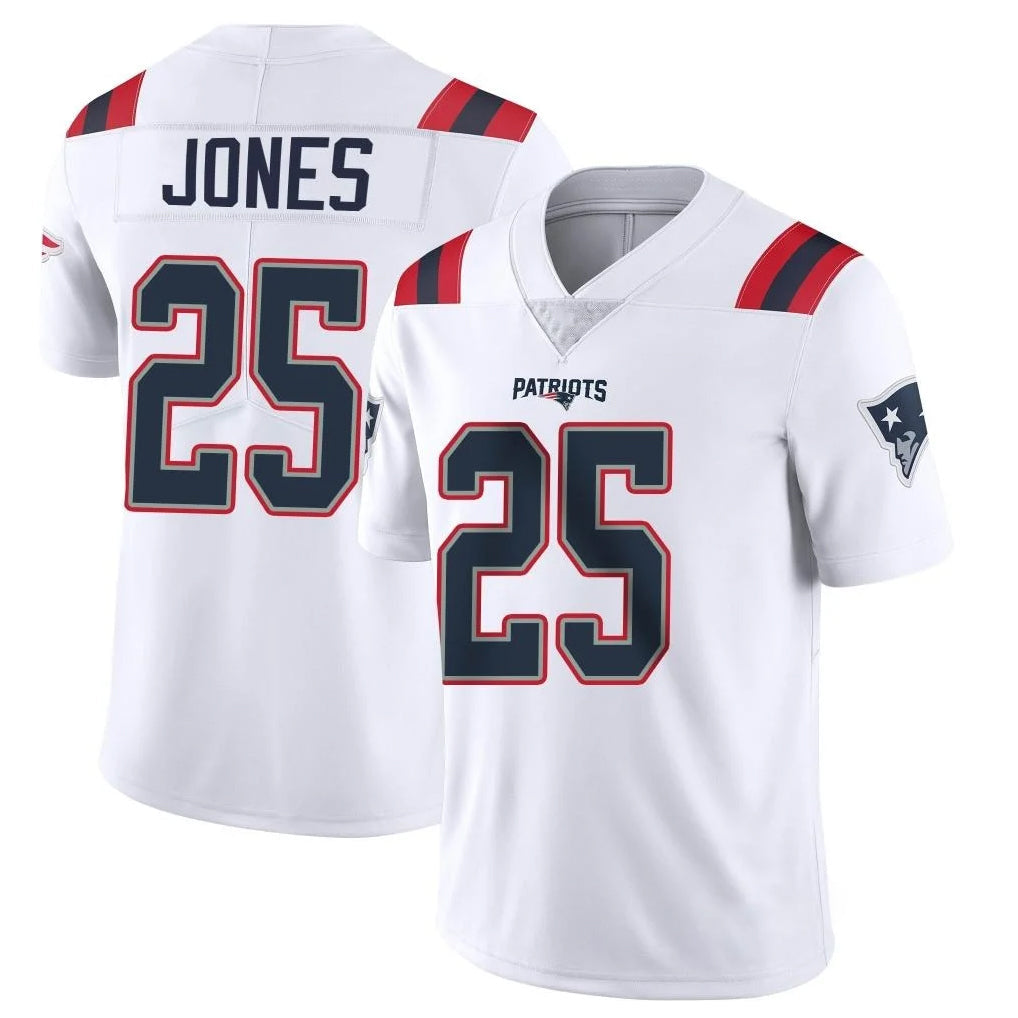 Tocy NE.Patriots #25 Marcus Jones Player White Vapor Untouchable Home Game Stitched Jerseys