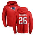 Tocy NE.Patriots #26 Hassan Haskins Player Red LOGO Pullover Hoodies Home Game Stitched Jerseys