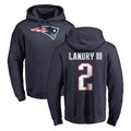 Tocy NE.Patriots #2 Harold Landry III Player Navy LOGO Pullover Hoodies Home Game Stitched Jerseys