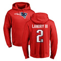 Tocy NE.Patriots #2 Harold Landry III Player Red LOGO Pullover Hoodies Home Game Stitched Jerseys