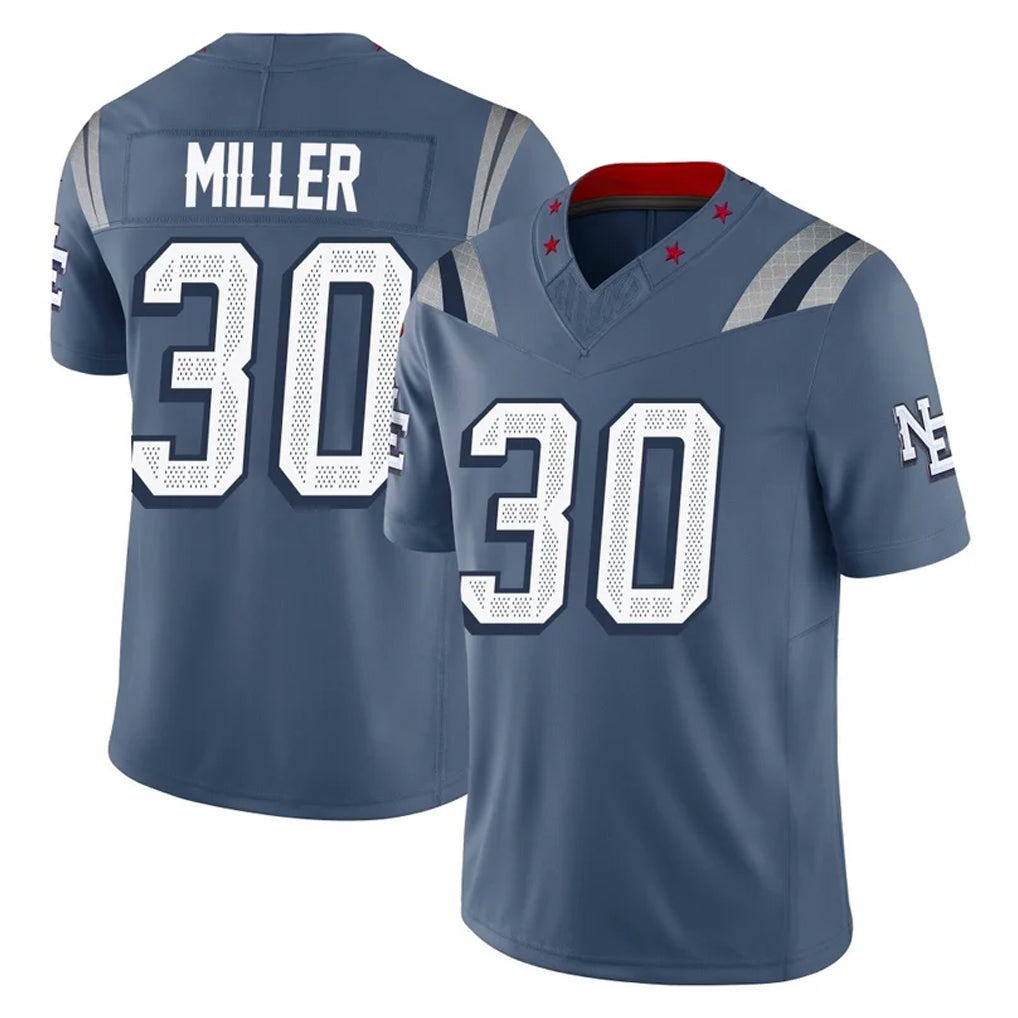 Tocy NE.Patriots #30 Jam Miller Player Blue Limited Rivalries Collection Home Game Stitched Jerseys