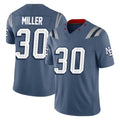 Tocy NE.Patriots #30 Jam Miller Player Blue Limited Rivalries Collection Home Game Stitched Jerseys