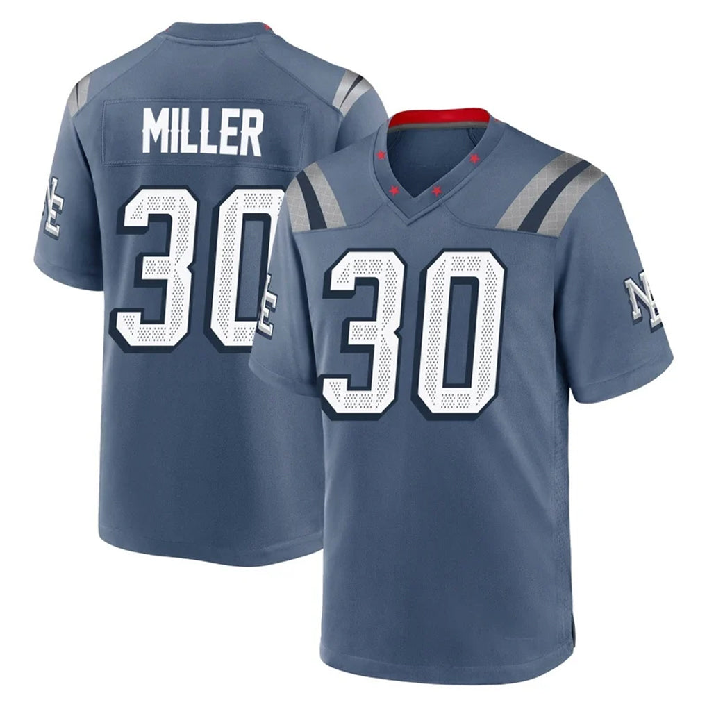 Tocy NE.Patriots #30 Jam Miller Player Blue Rivalries Collection Home Game Stitched Jerseys