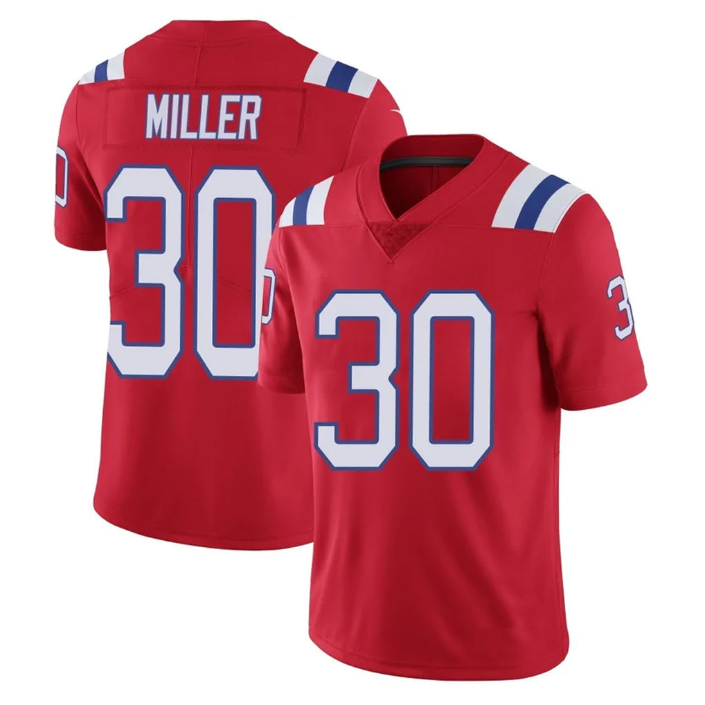 Tocy NE.Patriots #30 Jam Miller Player Red Vapor Untouchable Home Game Stitched Jerseys