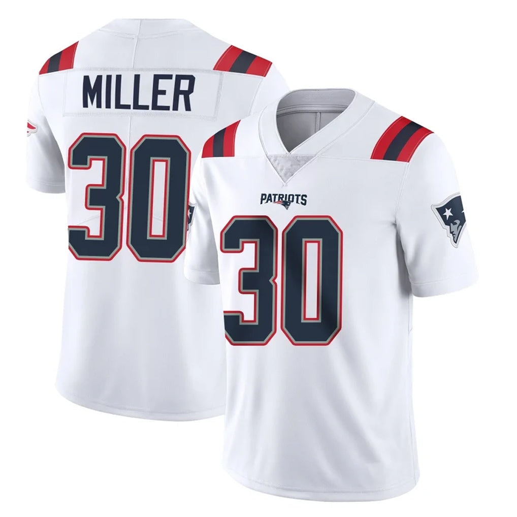 Tocy NE.Patriots #30 Jam Miller Player White Vapor Untouchable Home Game Stitched Jerseys