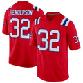 tocy NE.Patriots #32 TreVeyon Henderson Player Red Home Game Stitched Jerseys