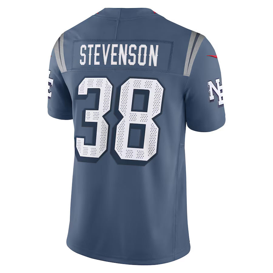 tocy NE.Patriots #38 Rhamondre Stevenson Player Storm Blue Rivalries Collection Limited Stitched Jerseys
