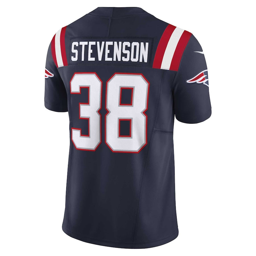 tocy NE.Patriots #38 Rhamondre Stevenson Player Vapor F.U.S.E. Limited Navy Stitched Jerseys