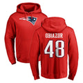 Tocy NE.Patriots #48 Namdi Obiazor Player Red LOGO Pullover Hoodies Home Game Stitched Jerseys