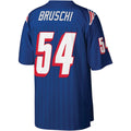 tocy NE.Patriots #54 Tedy Bruschi Mitchell & Ness Royal Legacy Replica Stitched Jerseys