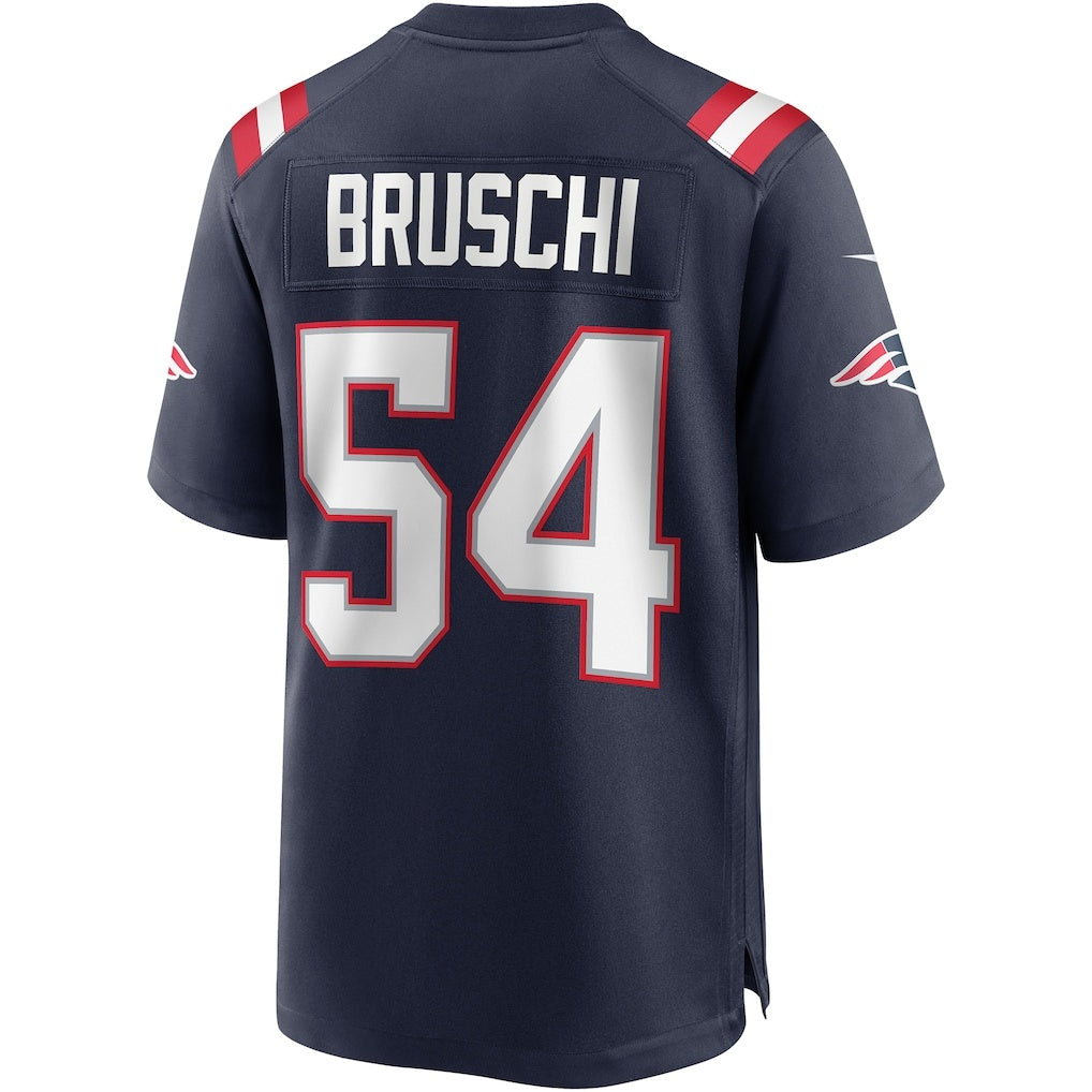 tocy NE.Patriots #54 Tedy Bruschi Navy Game Retired Player Stitched Jerseys