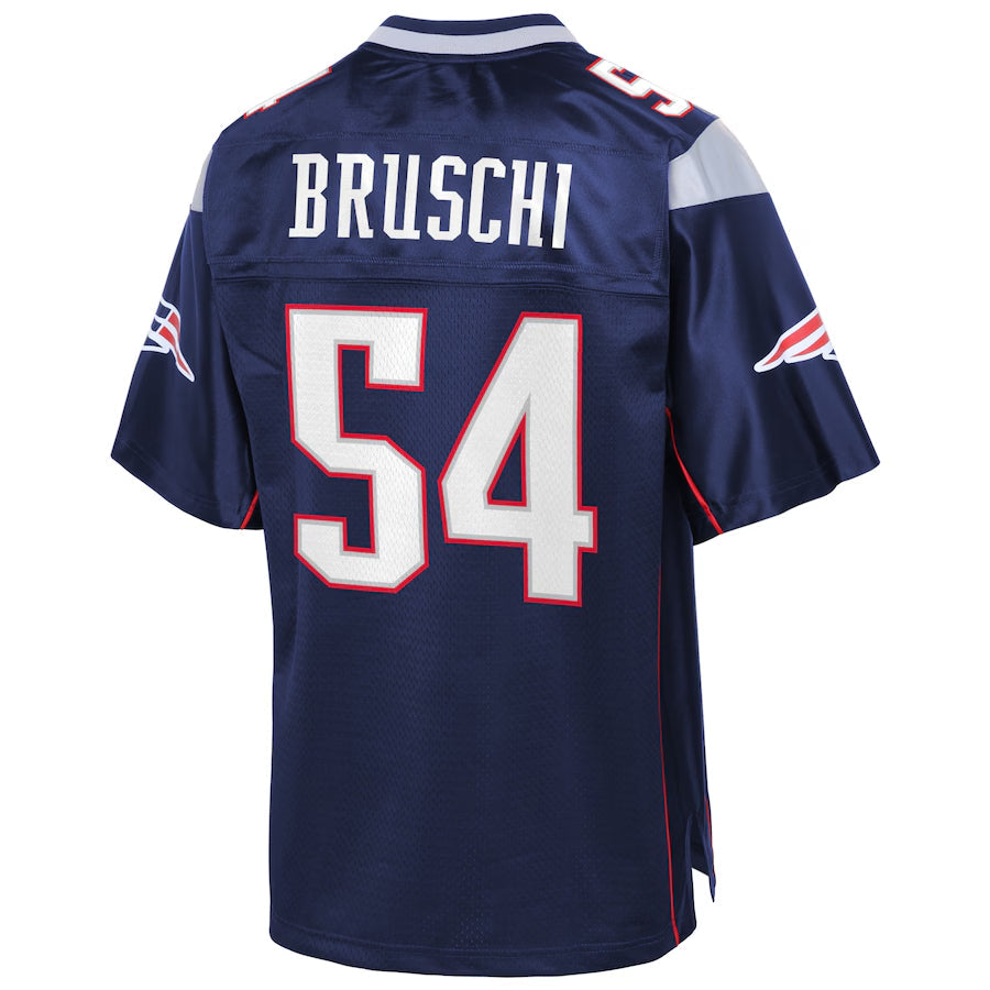 tocy NE.Patriots #54 Tedy Bruschi Player Navy Pro Line Retired Stitched Jerseys