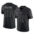 Tocy NE.Patriots #55 Jared Wilson Player Black Reflective LImited Home Game Stitched Jerseys