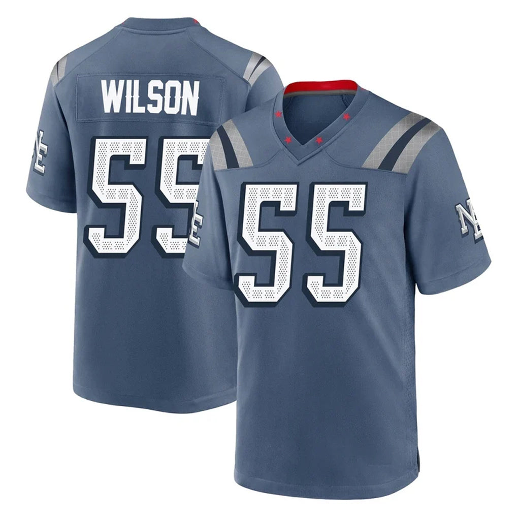 Tocy NE.Patriots #55 Jared Wilson Player Blue Rivalries Collection Home Game Stitched Jerseys