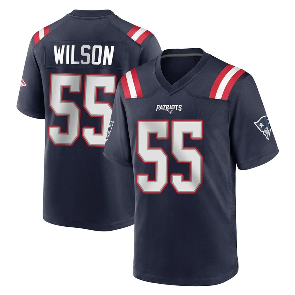 Tocy NE.Patriots #55 Jared Wilson Player Navy Home Game Stitched Jerseys