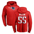 Tocy NE.Patriots #55 Jared Wilson Player Red LOGO Pullover Hoodies Home Game Stitched Jerseys