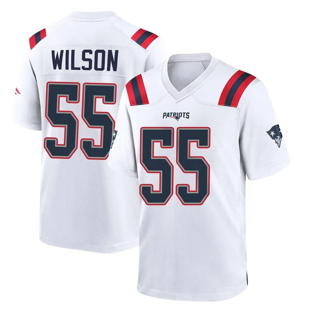 Tocy NE.Patriots #55 Jared Wilson Player White Home Game Stitched Jerseys