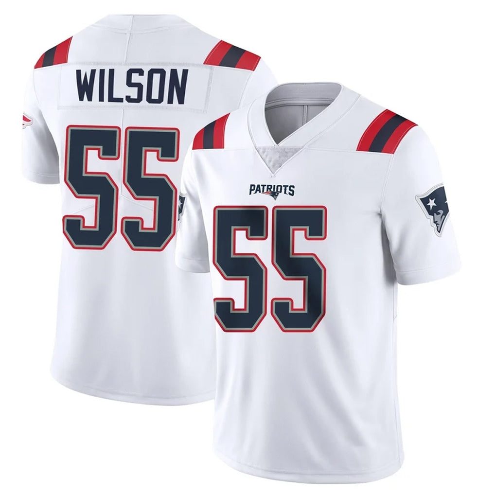 Tocy NE.Patriots #55 Jared Wilson Player White Vapor Untouchable Home Game Stitched Jerseys