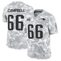 tocy NE.Patriots #66 Will Campbell Player Arctic Camo Salute to Service Limited Stitched Jerseys