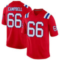 tocy NE.Patriots #66 Will Campbell Player Red Home Game Stitched Jerseys
