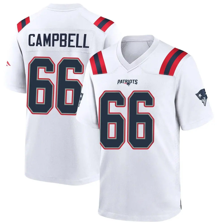 tocy NE.Patriots #66 Will Campbell Player White Home Game Stitched Jerseys