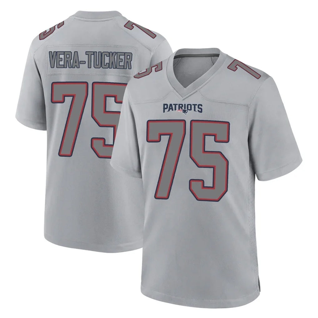 Tocy NE.Patriots #75 Alijah Vera-Tucker Player Gray Fashion Limited Home Game Stitched Jerseys