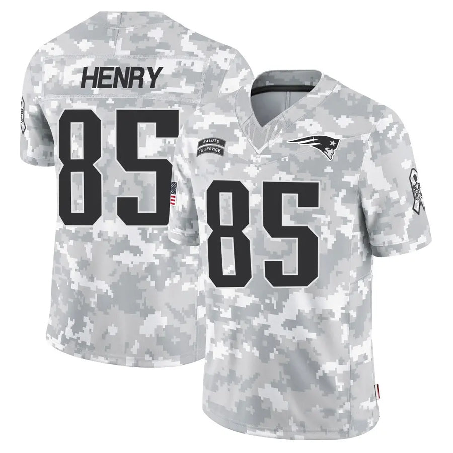 tocy NE.Patriots #85 Hunter Henry Player Arctic Camo Salute to Service Limited Stitched Jerseys