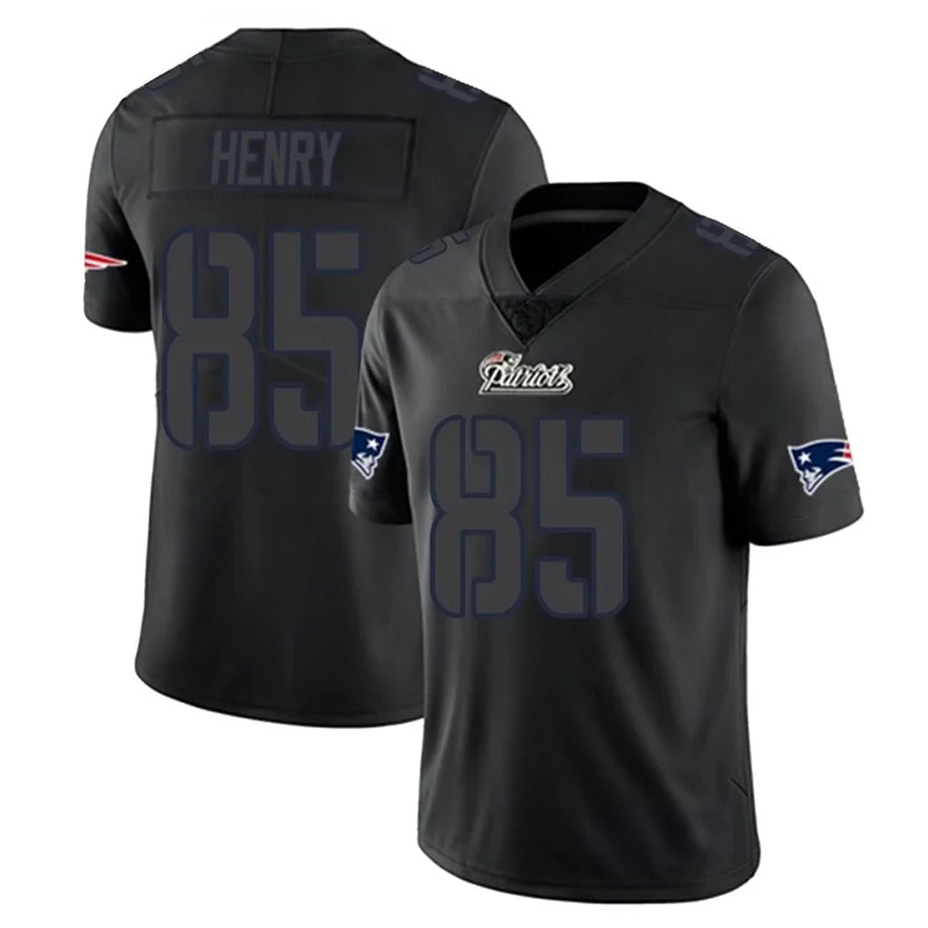 Tocy NE.Patriots #85 Hunter Henry Player Black Impact LImited Home Game Stitched Jerseys
