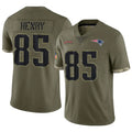 tocy NE.Patriots #85 Hunter Henry Player Olive Salute To Service Limited Stitched Jerseys