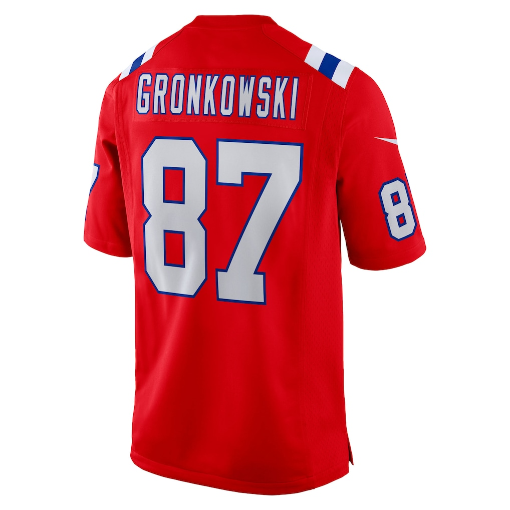 tocy NE.Patriots #87 Rob Gronkowski Red Alternate Retired Player Game Stitched Jerseys