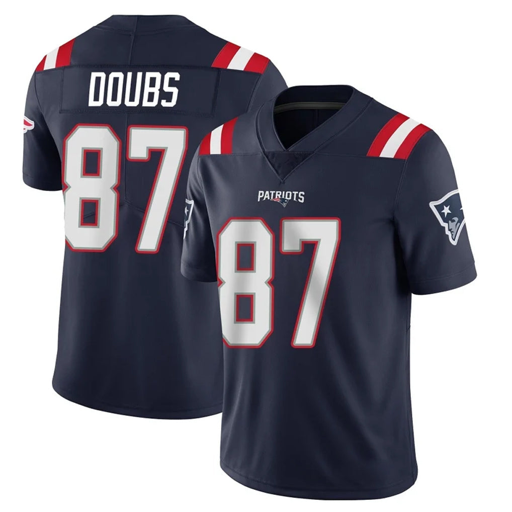 Tocy NE.Patriots #87 Romeo Doubs Player Navy Vapor Untouchable Home Game Stitched Jerseys