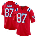 Tocy NE.Patriots #87 Romeo Doubs Player Red Home Game Stitched Jerseys