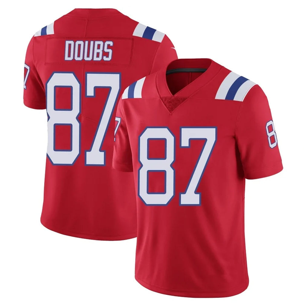 Tocy NE.Patriots #87 Romeo Doubs Player Red Vapor Untouchable Home Game Stitched Jerseys