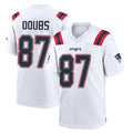 Tocy NE.Patriots #87 Romeo Doubs Player White Home Game Stitched Jerseys
