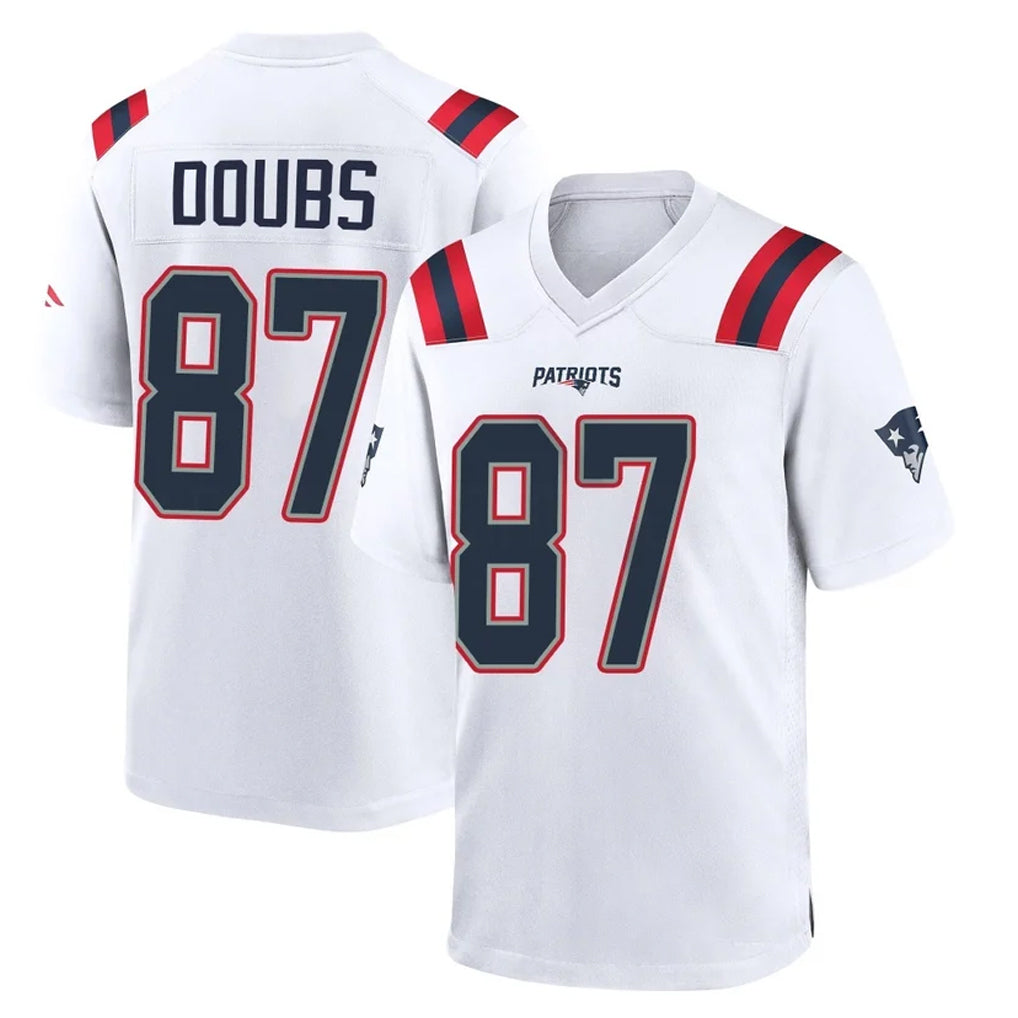 Tocy NE.Patriots #87 Romeo Doubs Player White Home Game Stitched Jerseys