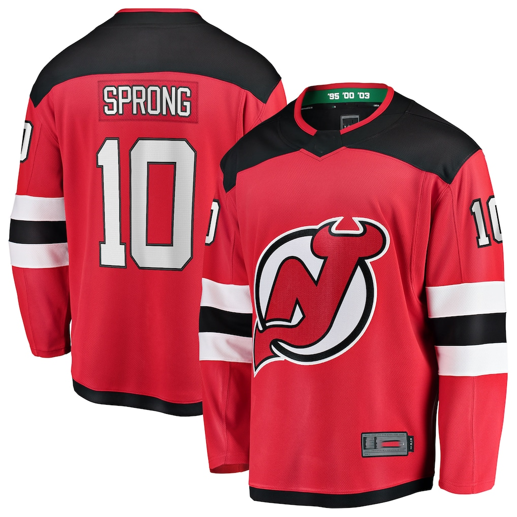 Tocy N.Jersey Devils #10 Daniel Sprong Red Home Breakaway Jerseys