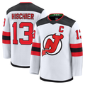 Tocy N.Jersey Devils #13 Nico Hischier White Away Premium Jerseys