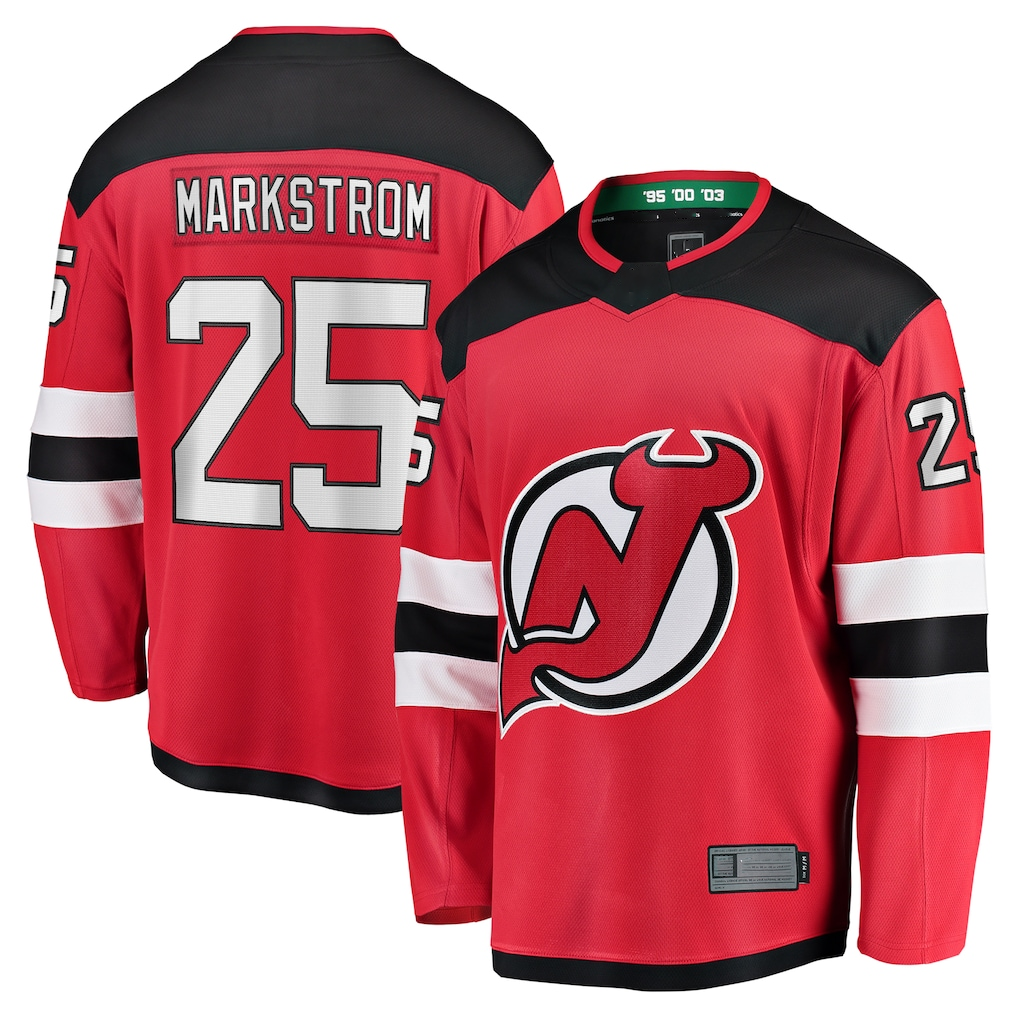 Tocy N.Jersey Devils #25 Jacob Markstrom Red Home Premier Breakaway Player Jerseys